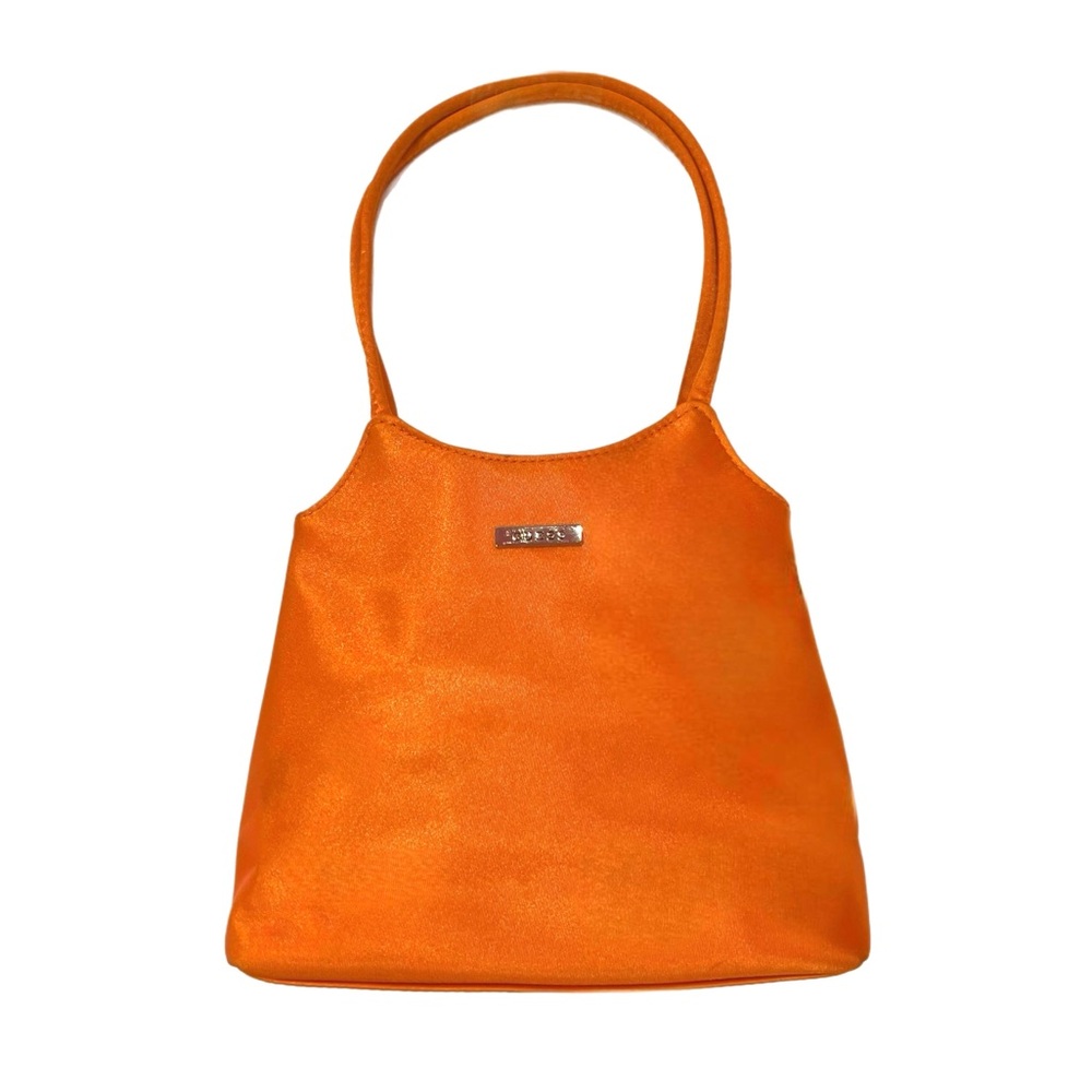 Vintage GUESS bright shiny orange mini purse
